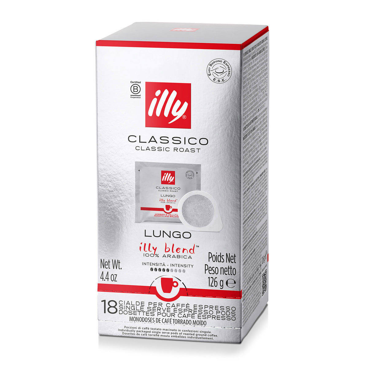 illy E.S.E. servings LUNGO - 12 x 18 koffiepads