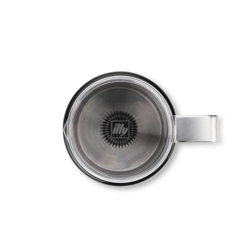 illy melkopschuimer RVS/zwart