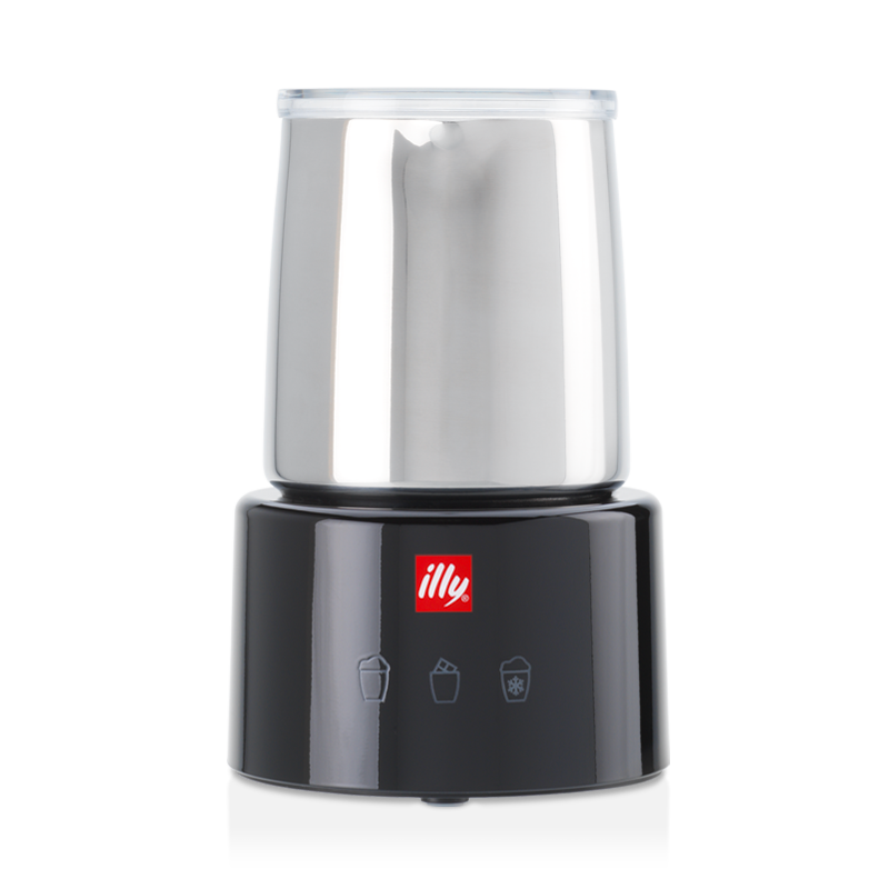 illy melkopschuimer RVS/zwart